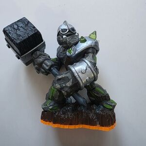 Action Figure with Hammer - Silver, Black, Green
